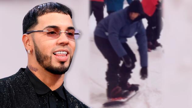 Anuel AA fue a deslizarse en la nieve, pero resultó no ser tan bueno